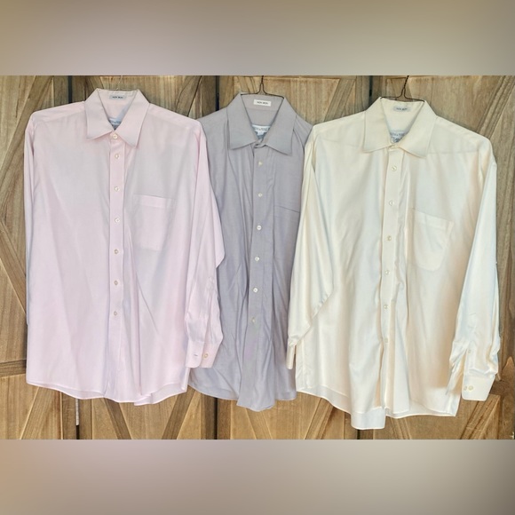 Joseph & Feiss Dress Button Down Shirts Pink, Gray, Yellow lot of 3 Size M - Picture 1 of 4